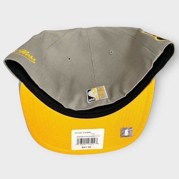 Mitchell & Ness Los Angeles Lakers 50th Anniversary Gray Fitted Hat 7 1/4 New - Picture 8 of 11